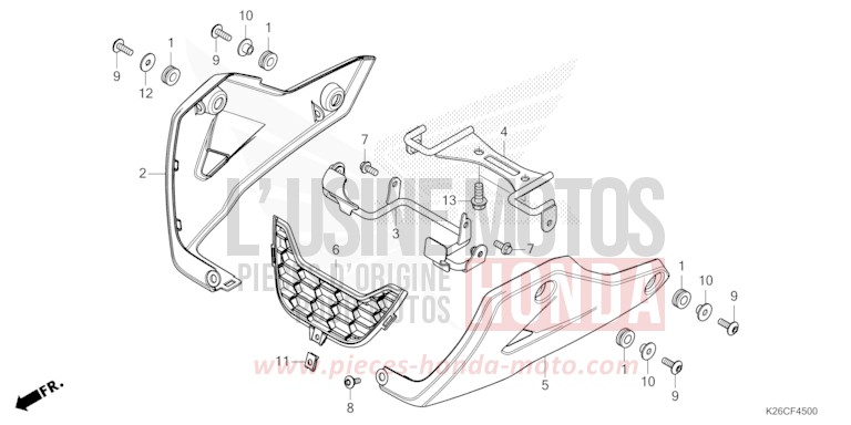 PANNEAU INFERIEUR de MSX GROM A PEARL HORIZON WHITE (NHB61) 2024